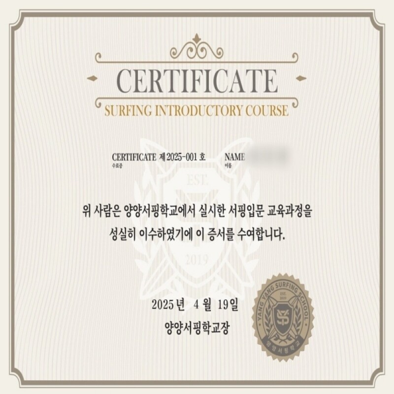 강원더몰,양양서핑학교 서핑입문강습